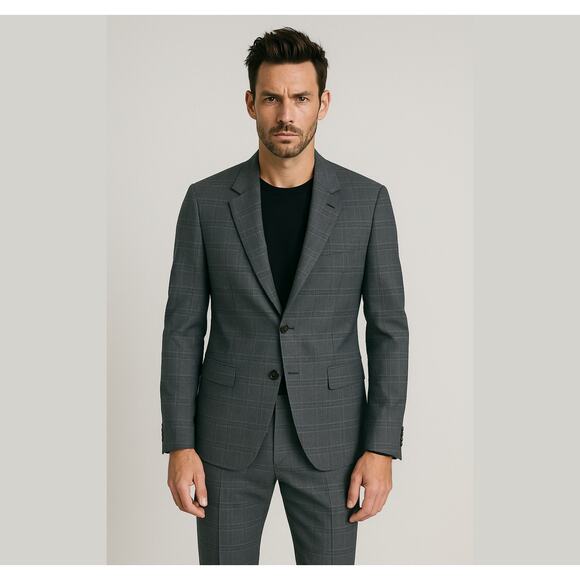 Paul Smith Soho Fit Men's 2pc Suit Blazer & Pants Gray wool 42R Italy Made - Picture 1 of 16